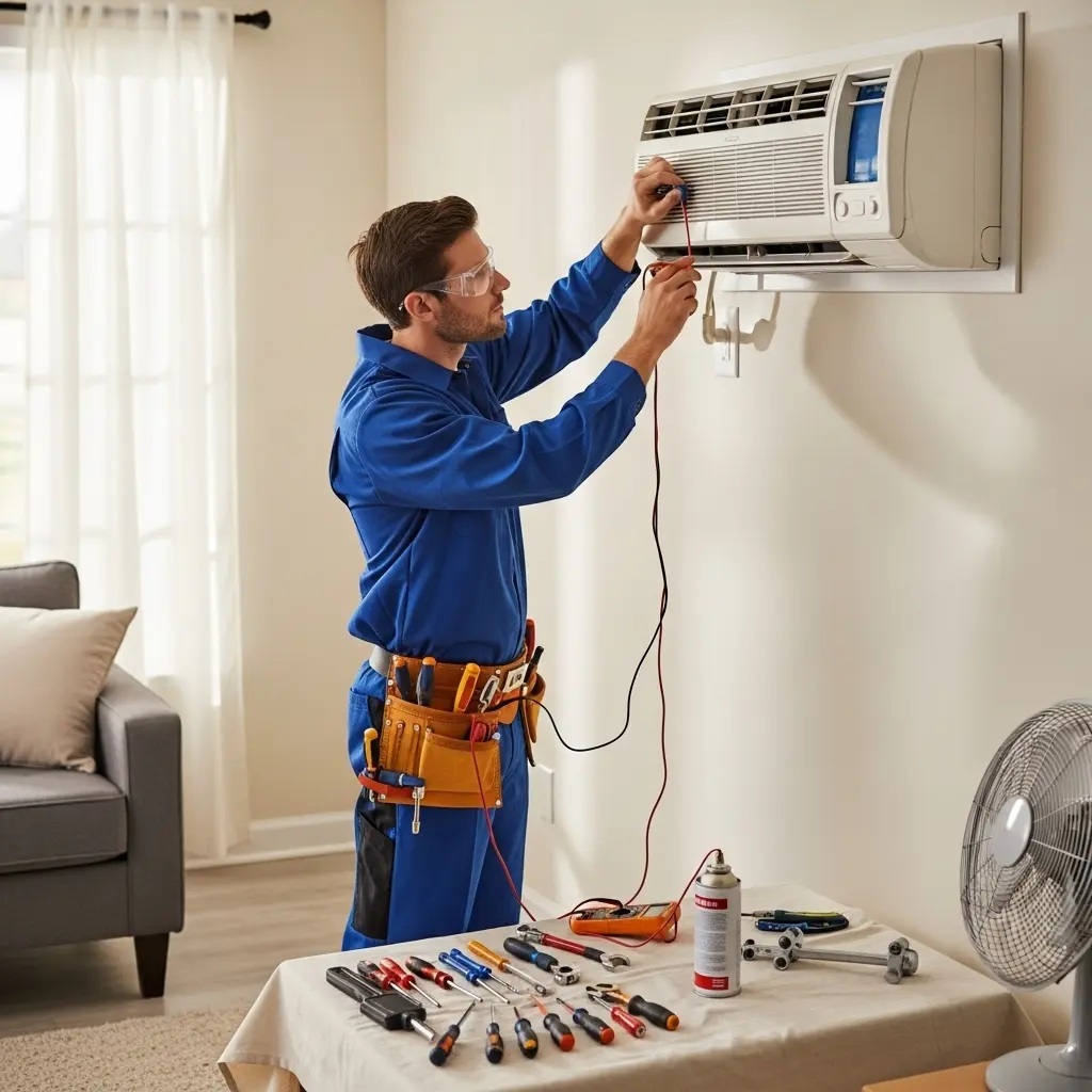 Menemen Grundig Grundig klima gaz dolumu ve bakım – Enerji verimliliği artırıldı. - Teknik servis örneği